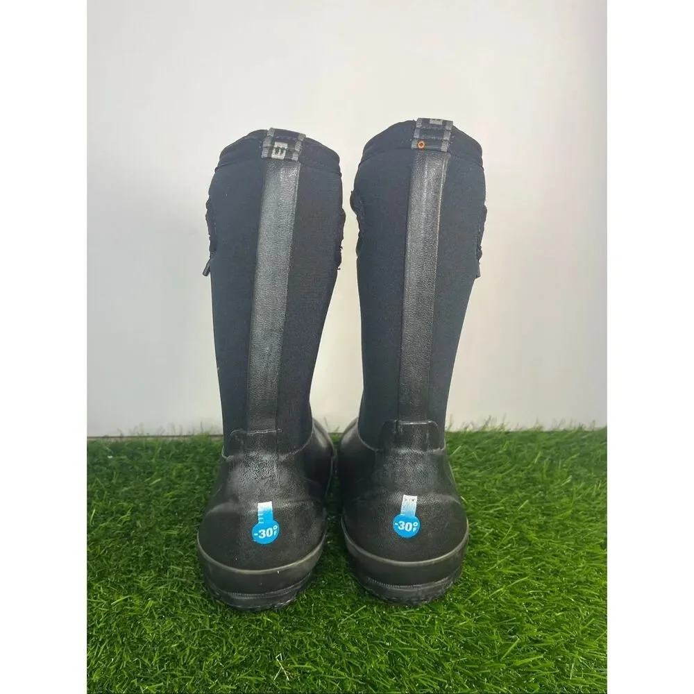 Bogs Classic High Waterproof Kids Rain Winter Boots Black Size 13 US